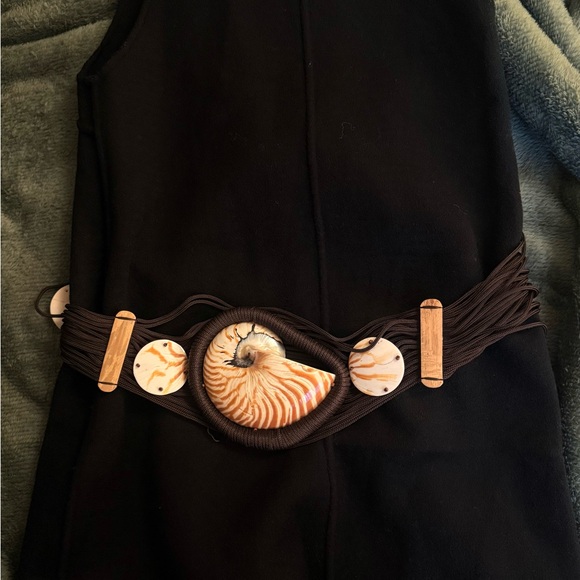 Brown Nautical Shell Women's Belt - Picture 2 of 9